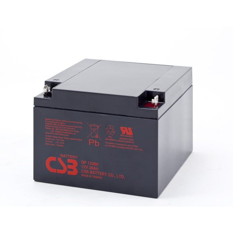 CSB GP12260 FR (12V 26.0Ah) Sealed Lead Acid Battery