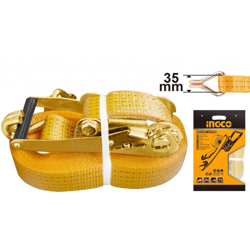 INGCO Ratchet Tie Down 35mm x 10m 2 Ton Load HRSP2101 โ view 2