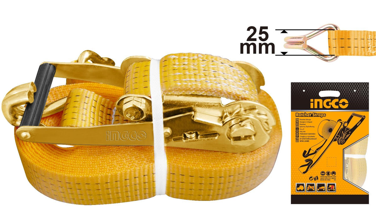 INGCO Ratchet Tie Down 25mm x 6m, Load 1.5T HRSP262 โ view 2