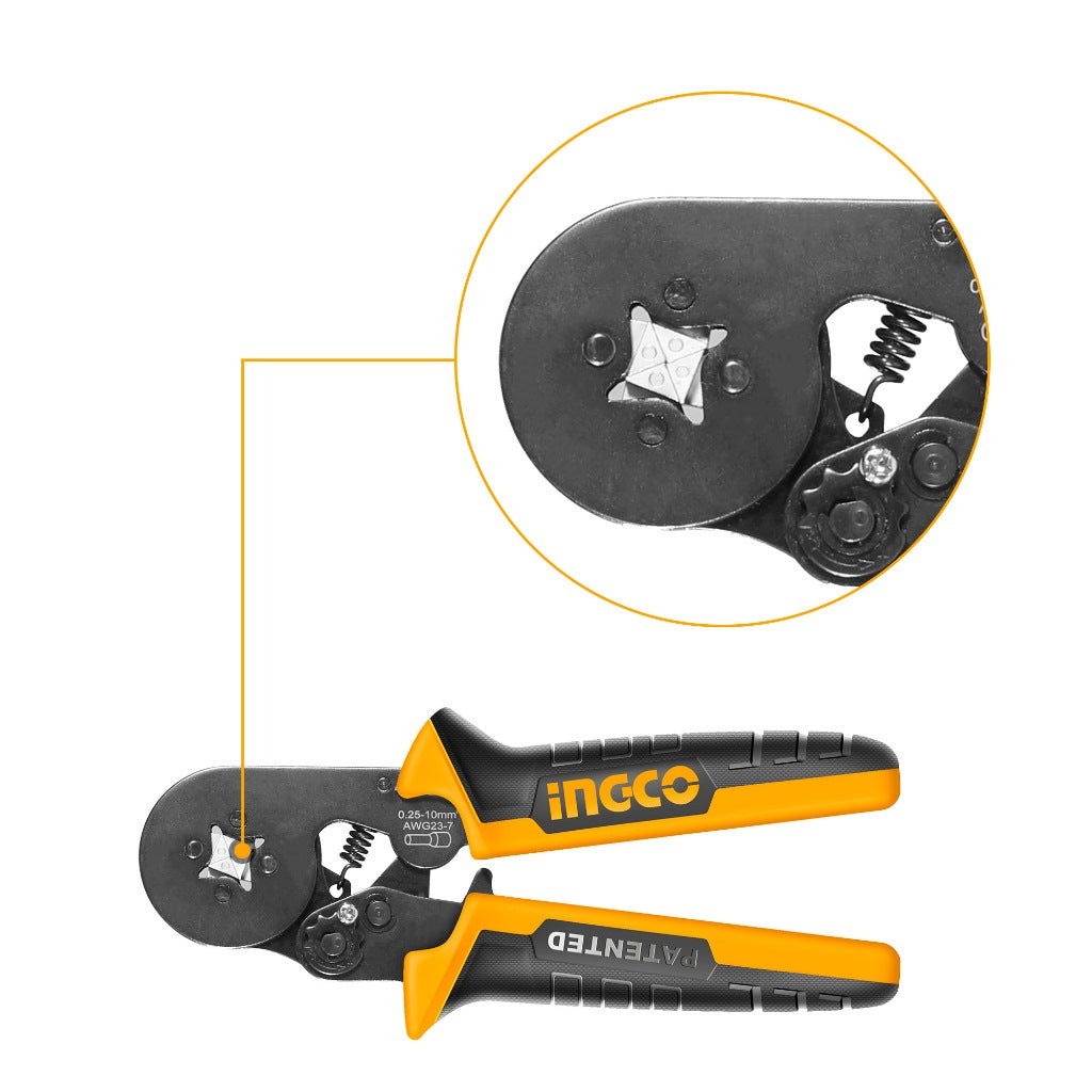 INGCO Tubular Bare Teriminals Crimping Plier 0.25-10MM2 HRCPG05210 โ view 2