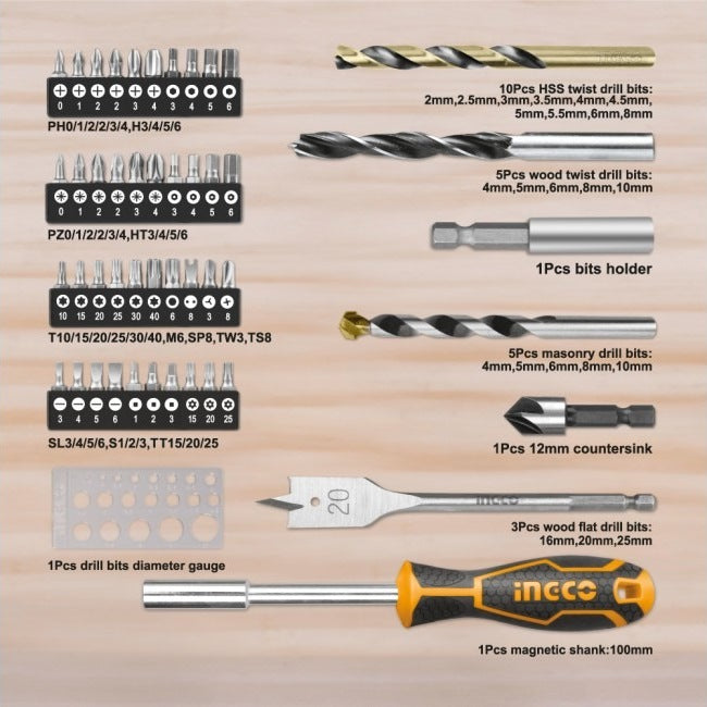 INGCO 67pcs Drill Bit Accessory set HKTAC010671 โ view 3