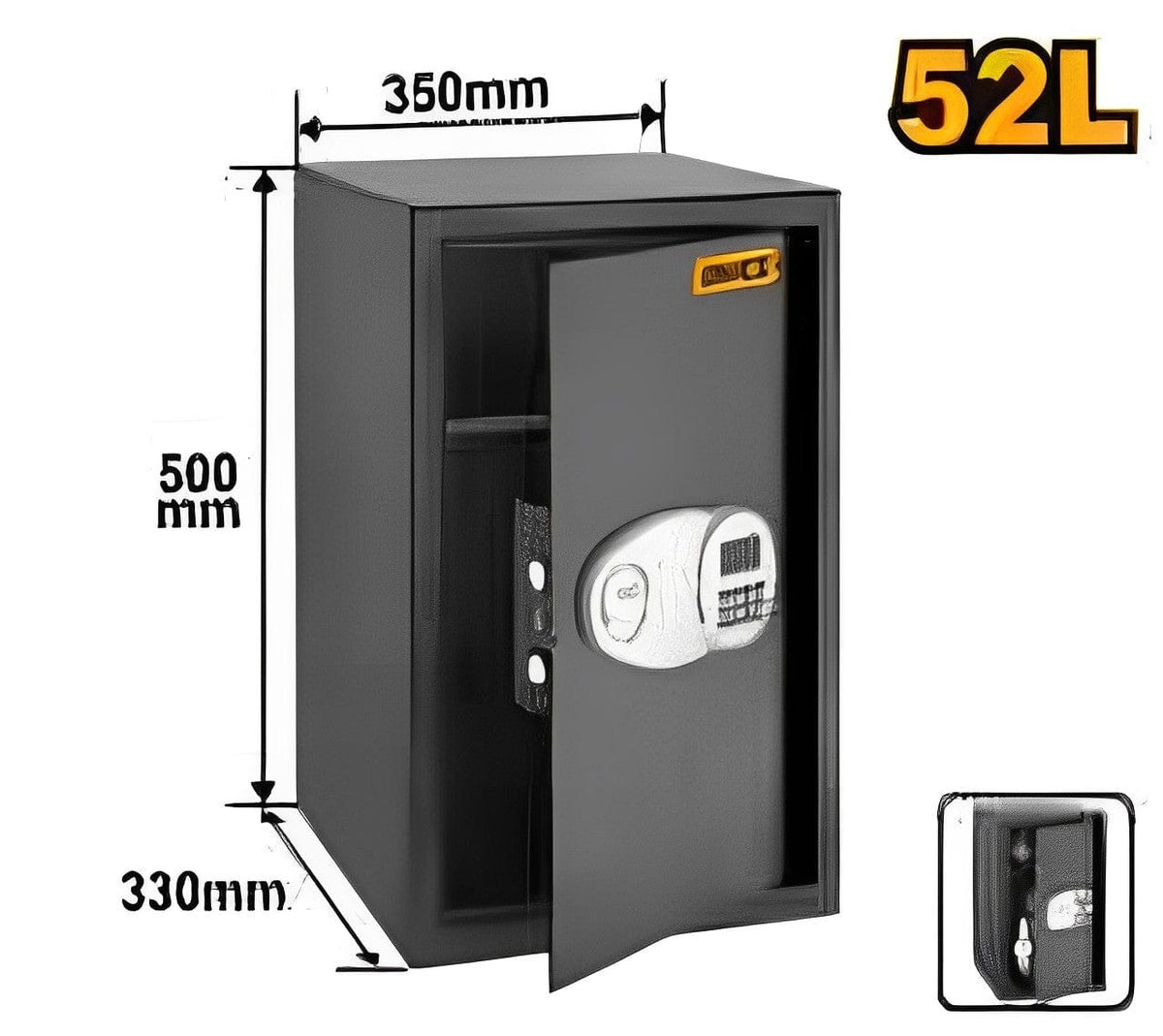 INGCO Electronic Safe 52L 500HX350WX330D ESF5002