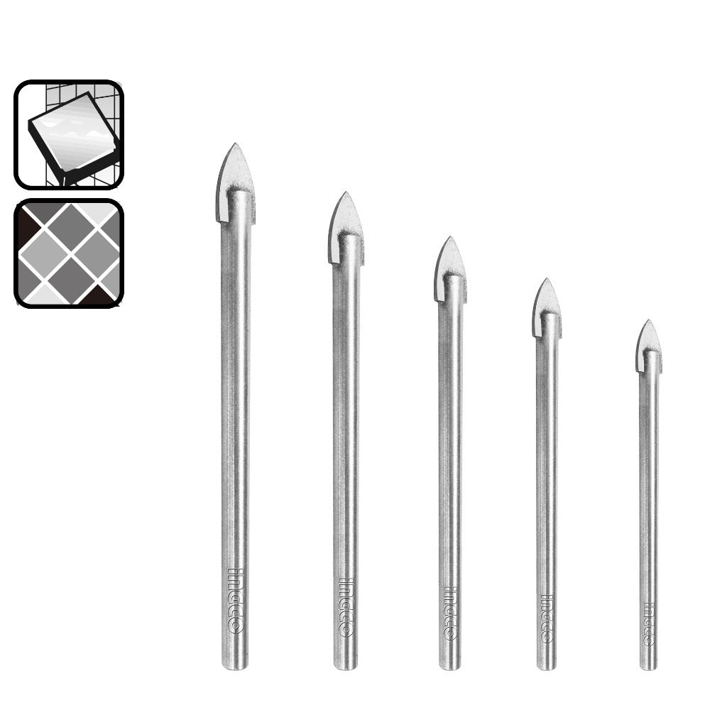 INGCO 5pcs Glass & Tile Drill Bit set 4,5,6,8 & 10mm AKD7058 โ view 3