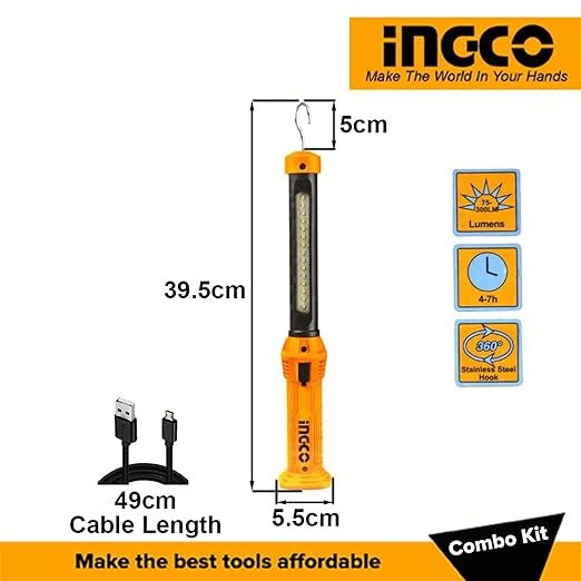 INGCO 20V Impact Wrench 300Nm + Worklight Combo set COSLI23011 – view 4