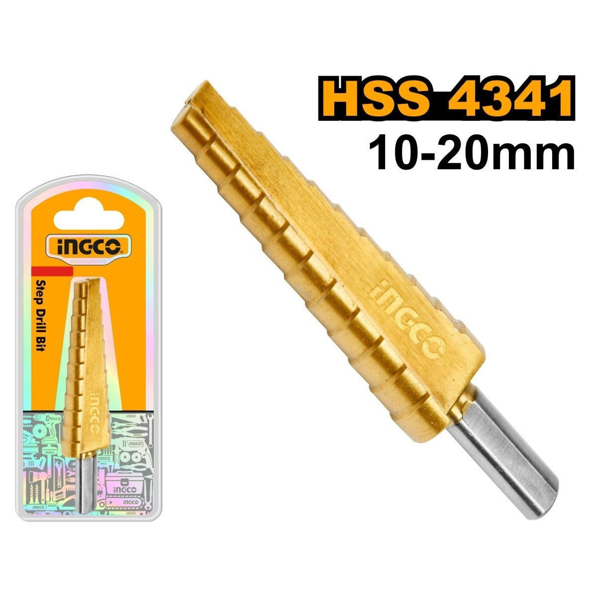 INGCO HSS Step Drill 10-11-12-13-14-15-16-17-18-19-20mm AKSDS102033