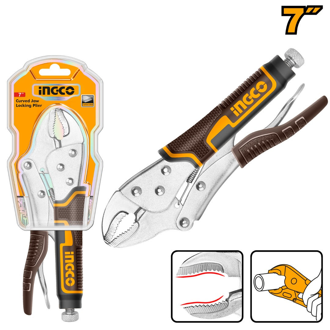 INGCO Curved Jaw Locking Plier HCJLW0207