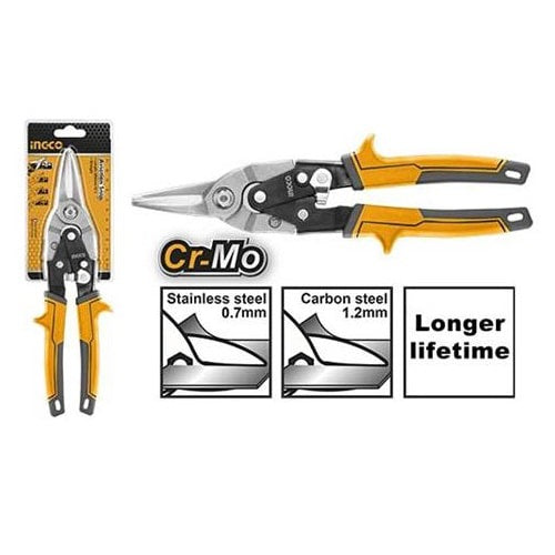 INGCO HD Cr.mo Left Cut Aviation Snip 10" 250mm HTSN2610L