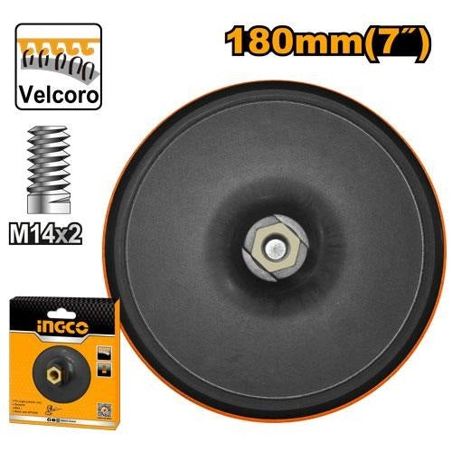INGCO PP Polishing Pad 180mm with Flange M14X2.0 Velcro Type Backing APP011 APP0111801