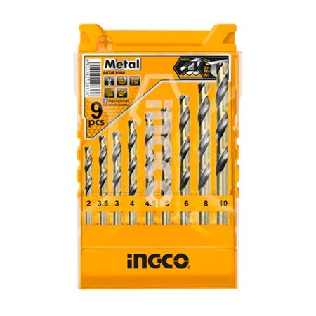 INGCO 9pcs HSS Drill Bit set Size 2,3,3.5,4,4.5,5,6,8,10mm AKD1095 โ view 3