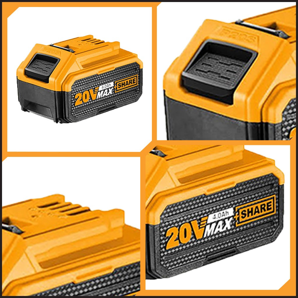 INGCO 20V Battery & Charger Kit 4X 4.0Ah, Dual Port Charger +case FBCLI20244 โ view 3