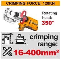 INGCO 20V Hydraulic Crimping TOOL16-400MM2, 2X20V 5.0Ah & Charger CTLI2005 – view 2