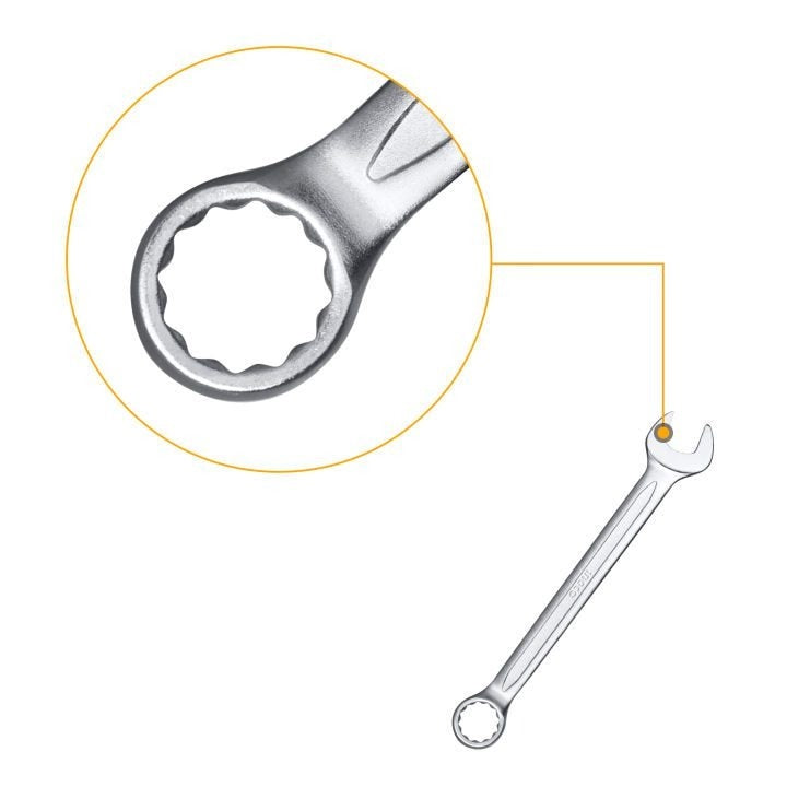 INGCO 12pcs Cr.v Combination Spanner set 6-24mm HKSPA1142 โ view 3