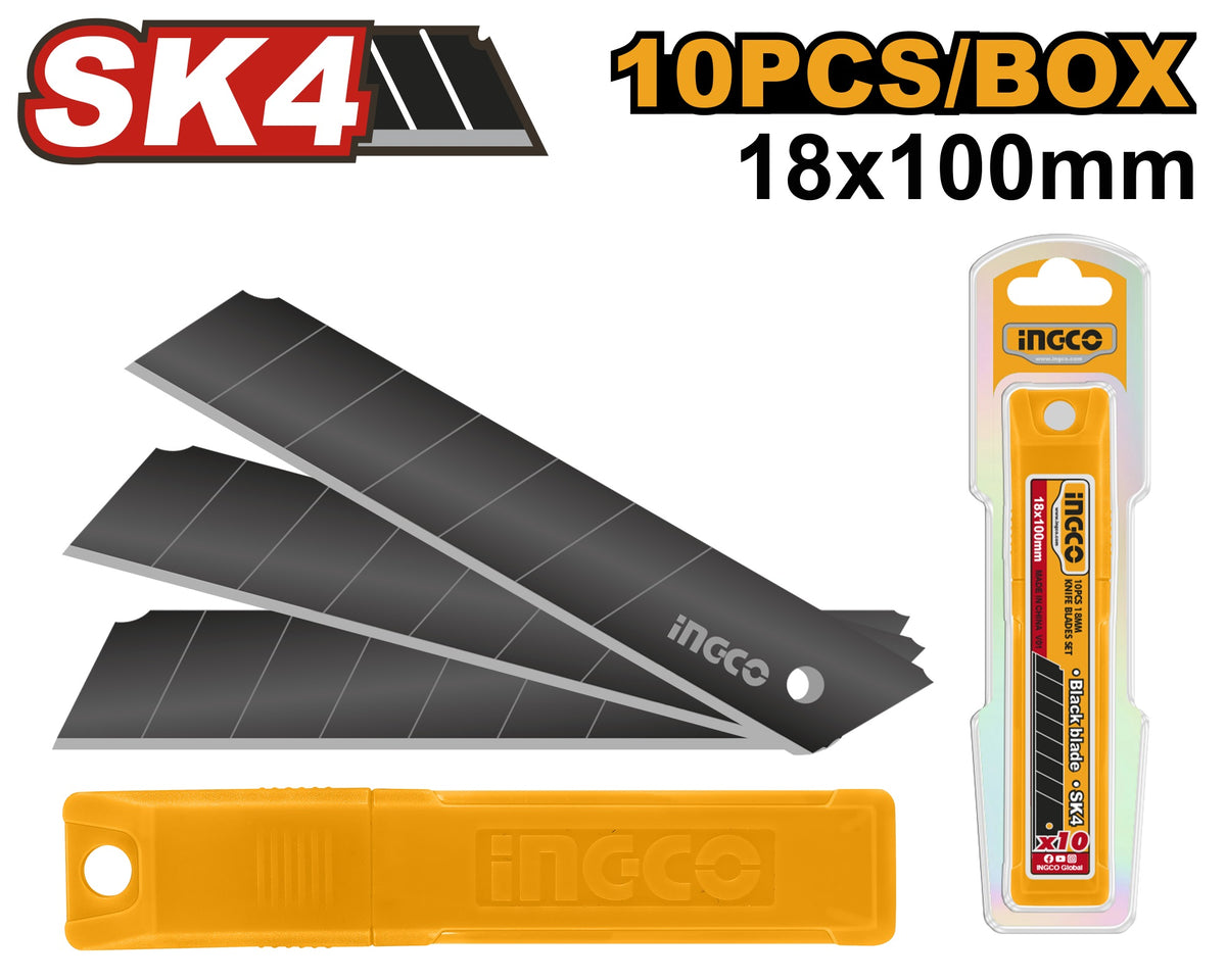 INGCO High Temperated Black Snap Off Blade 18mm HKNCB181