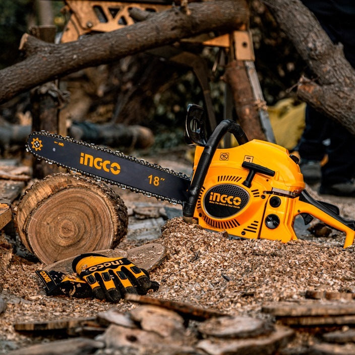 INGCO Gasoline Chain Saw 18" 450mm Output 1800W GCS5451811 โ view 4