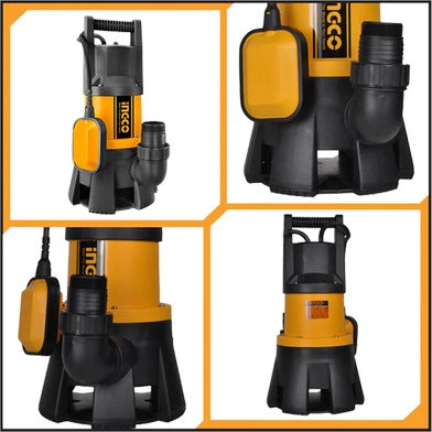 INGCO 2" Sewage Submerisible Pump W/float 1000W Max 9MH, 333L/MIN SPD10001 โ view 3