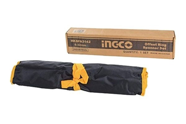 INGCO 12pcs Double Offset Ring Spanner set 6X7-30X32mm HKSPA3142 โ view 3