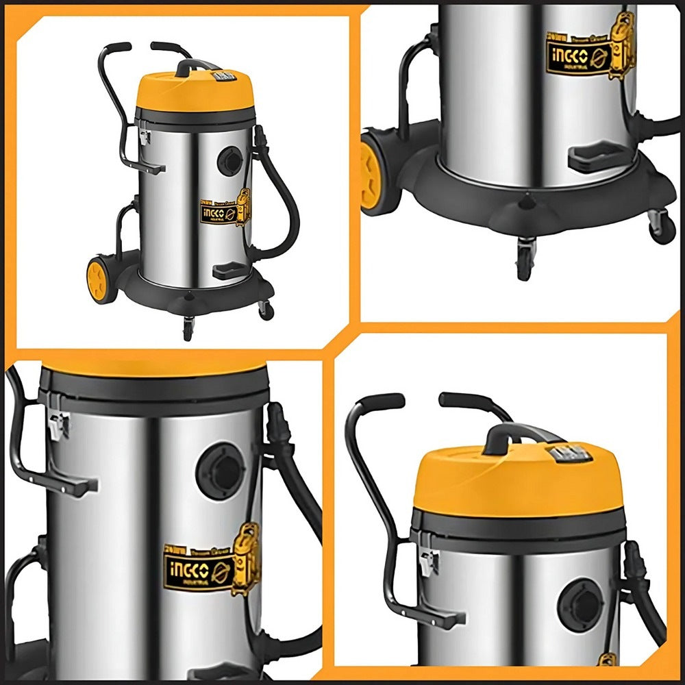 INGCO Wet & Dry Vacuum Cleaner Twin Motor 2400W 75L Tank VC24751 – view 3