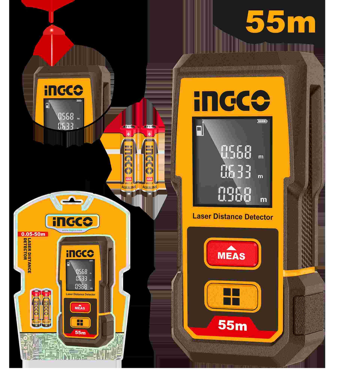 INGCO Laser Distancer Range 55m HLDD05086 – view 2