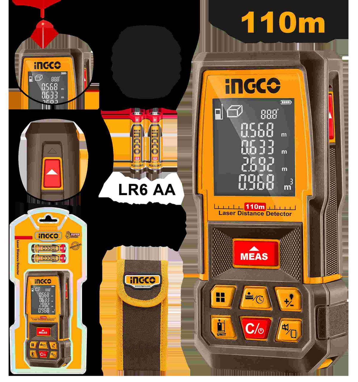 INGCO Laser Distancer Range 110m HLDD10089 – view 2