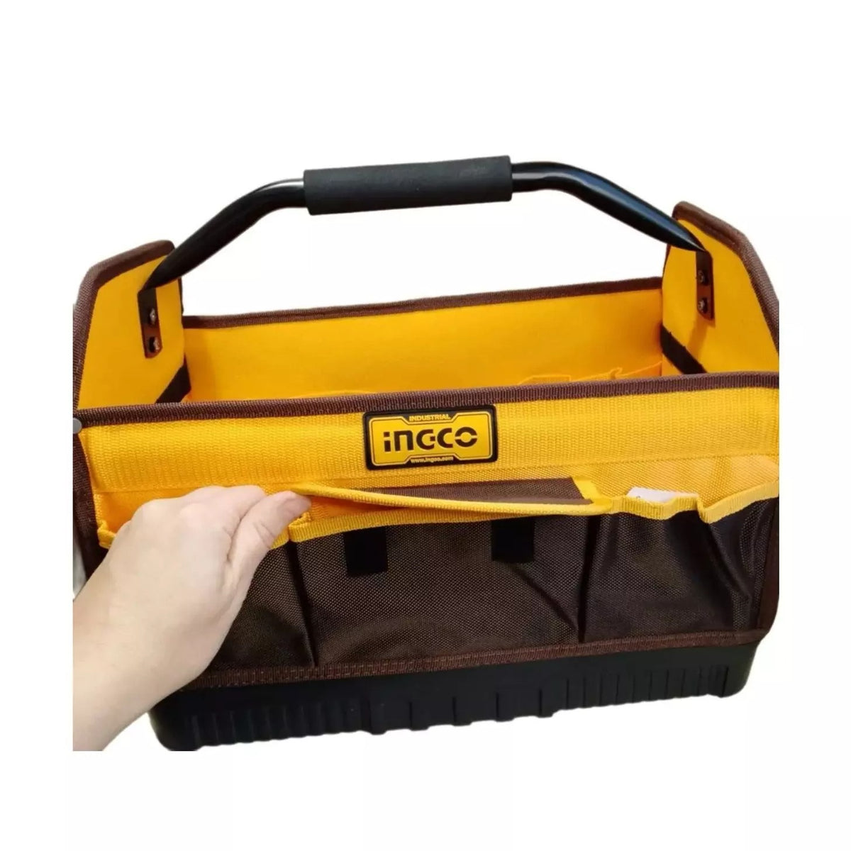 INGCO 16 Inch Industrial Grade Tool Bag 410X230X320mm HTBGL04 โ view 3