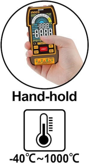 INGCO Digital Multimeter 1000V 9999 Count Smart DM110004 – view 3