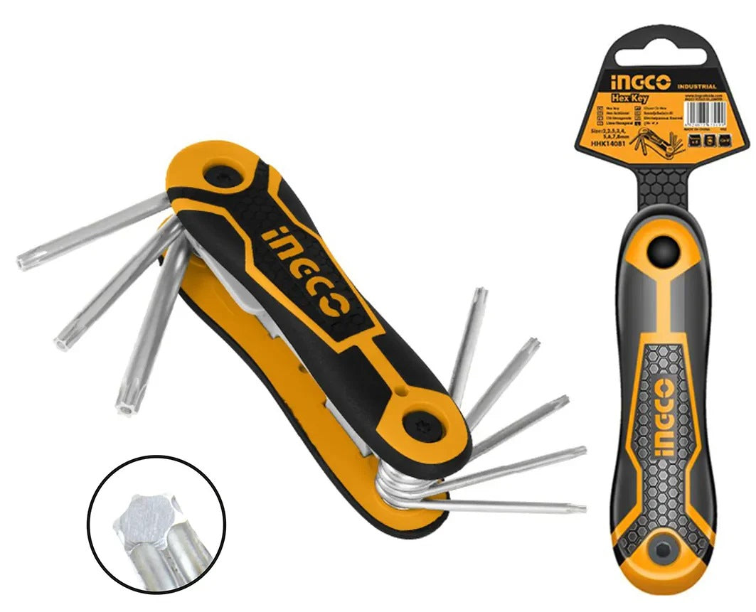 INGCO 8 pcs Folding Torx Key set T9 -T40 HHK14083 โ view 2