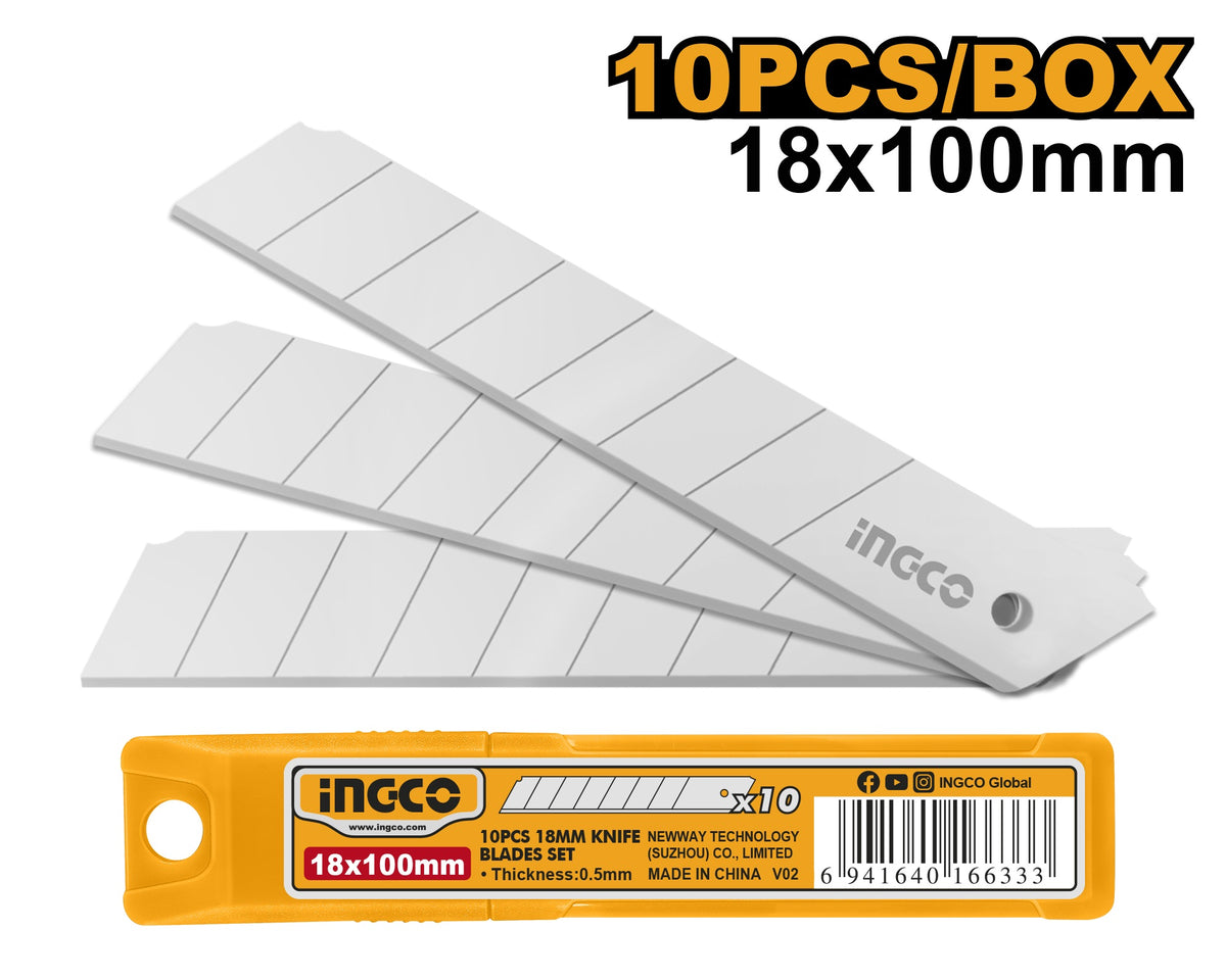 INGCO Snap-Off Blade 18mm 10PP HKNSB112