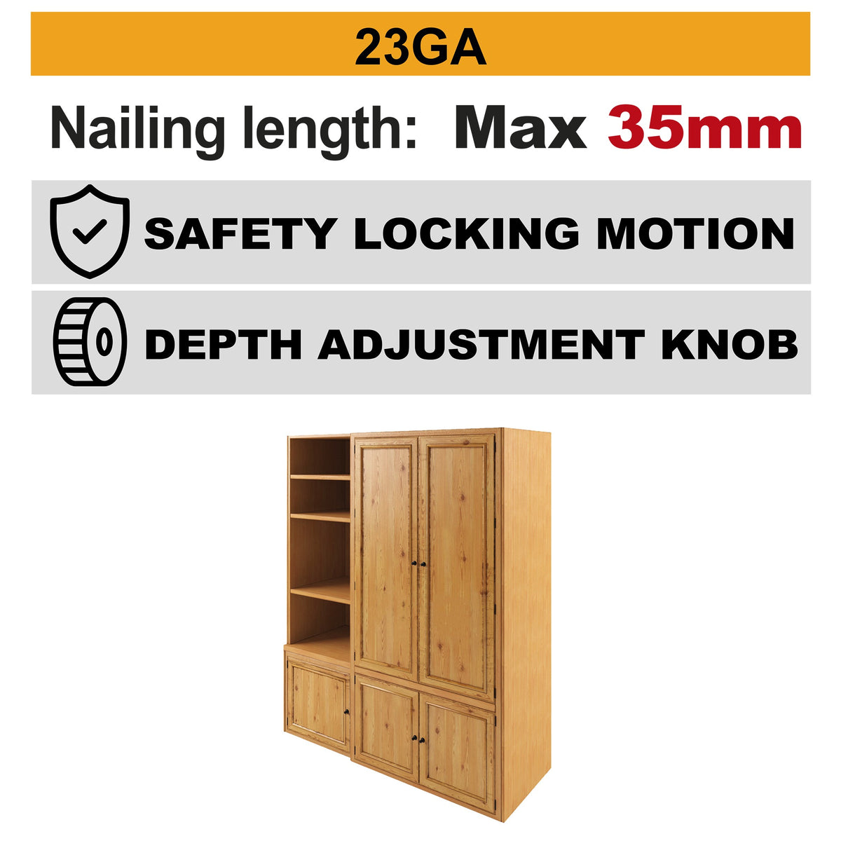 INGCO 20V BL Pin Nailer 10~35mm 2X2.0Ah+CHARGER CPNLI360315 – view 2
