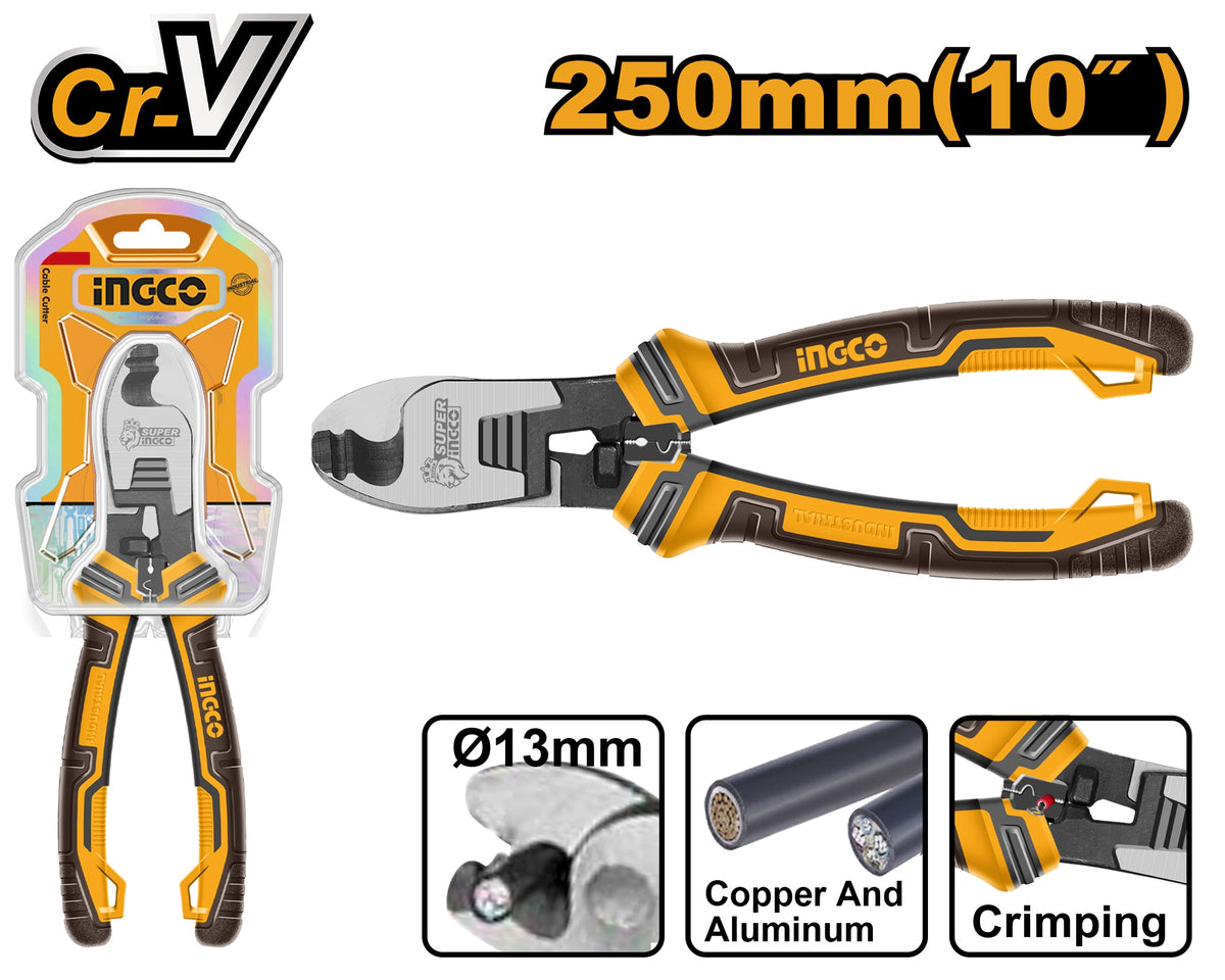 INGCO Heavy Duty Cable Cutter 250mm 10" HCCB0210