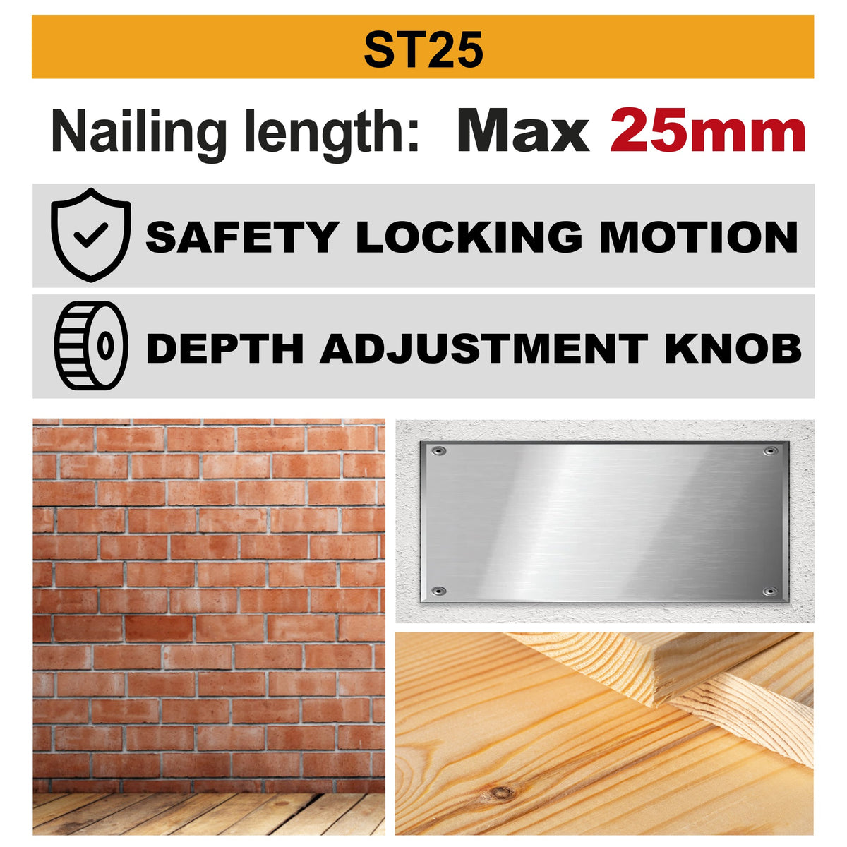 INGCO 20V ST25 Brad Nailer 2X4.0 Tabless Batt+charger+case CBNLI38136 – view 2