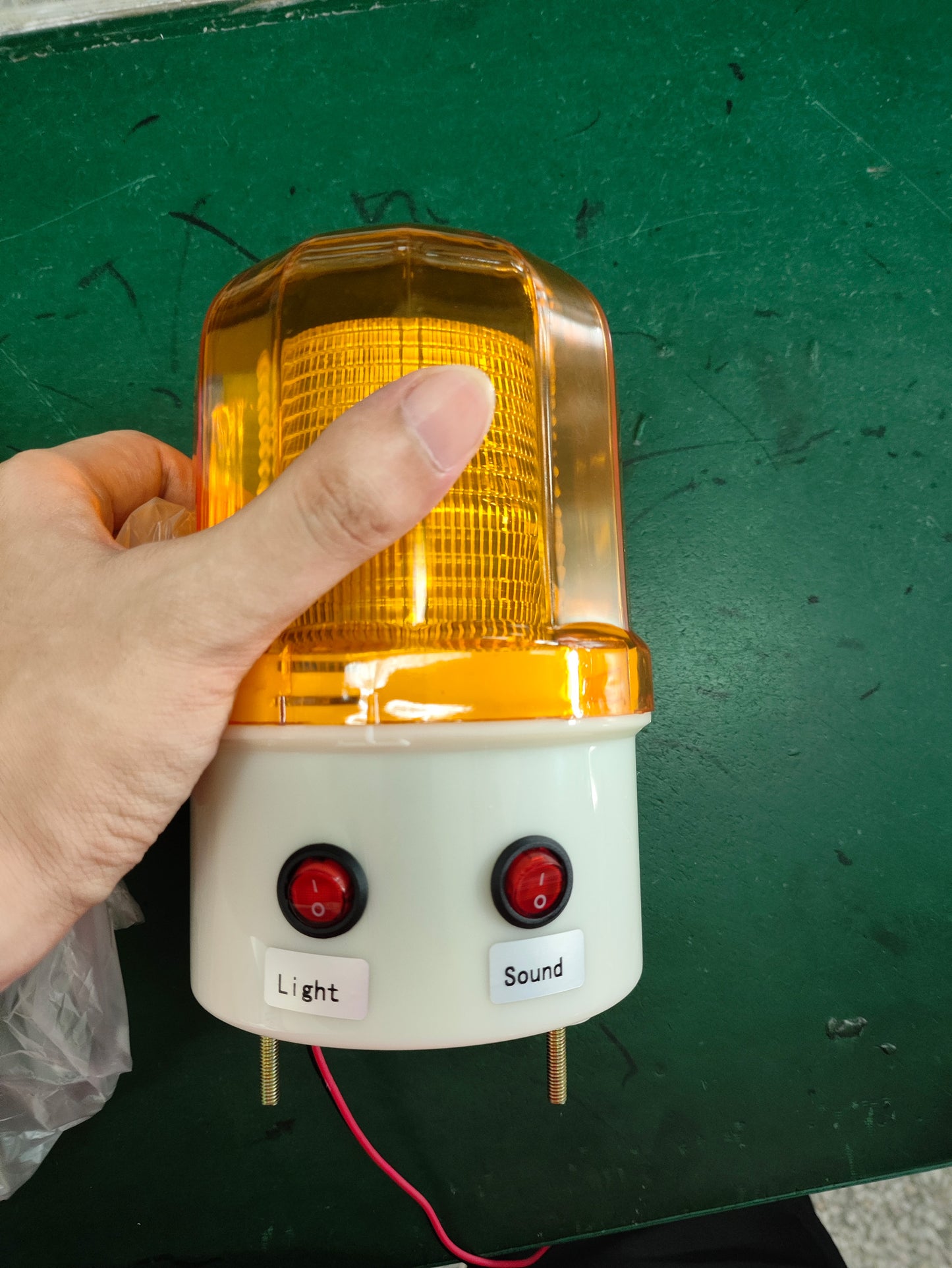 YASONG 3W DC24V Orange LED Strobe Light Industrial Warning Beacon Light with 90dB Loud Buzzer Security Flashing Light