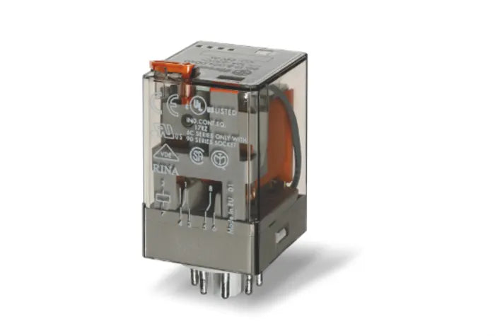 Finder Plug In Relay, 120V ac Coil, 10A Switching Current, DPDT Relay