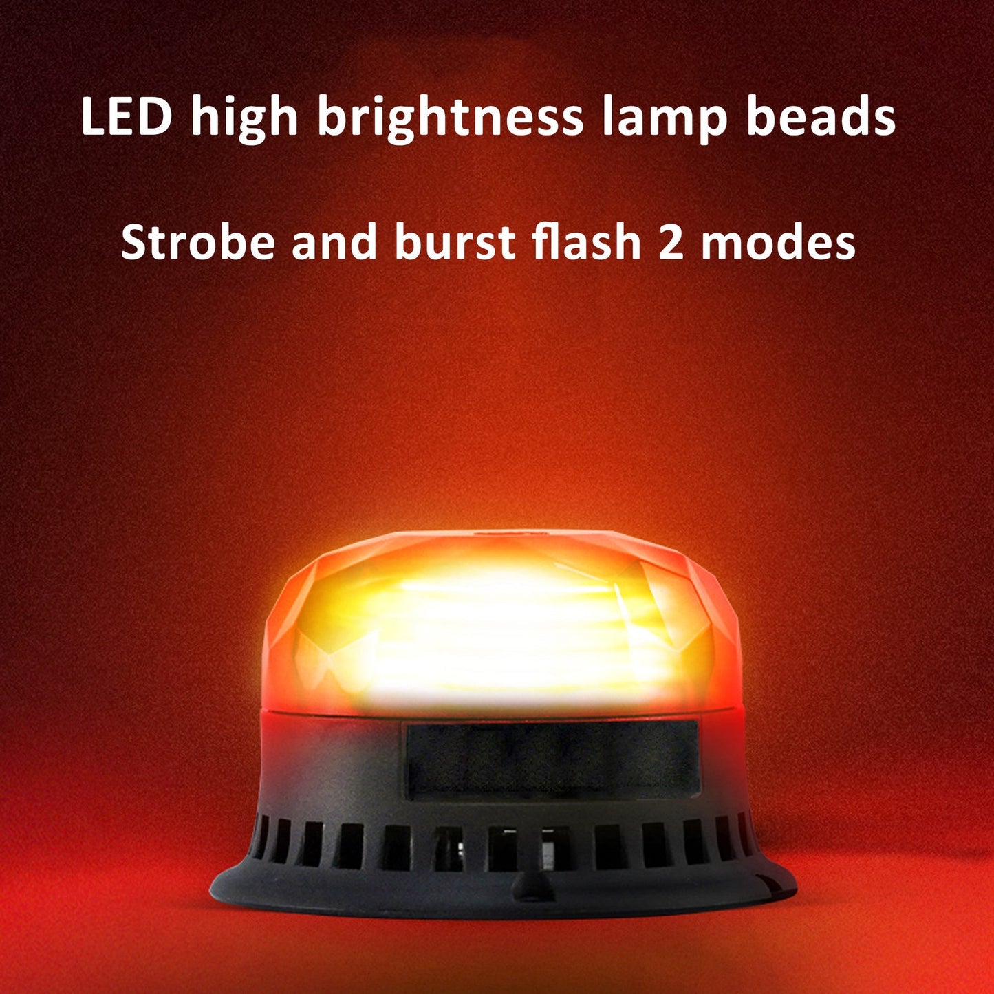 YASONG Beacon Strobe Lights Waterproof LED Siren Warning Light 120dB Loud horn 9 Tones 2 Flashing Mode Magnetic Base for Vehicles Trucks Forklift Workshop Emergency AC100-240V