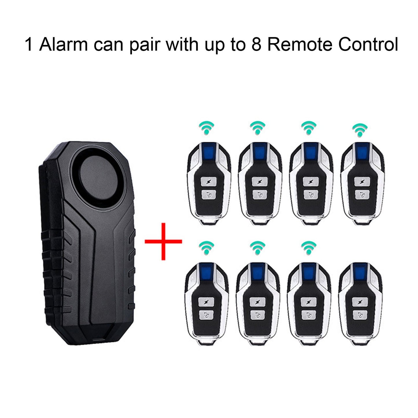 YASONG Wireless Bike Alarm 113dB Loud Anti-Theft Vibration Motorcycle Bicycle Alarm Waterproof Vehicle Security Vibration Sensor Alarm System for Vehicle&Car&Trailer((1 Pack))