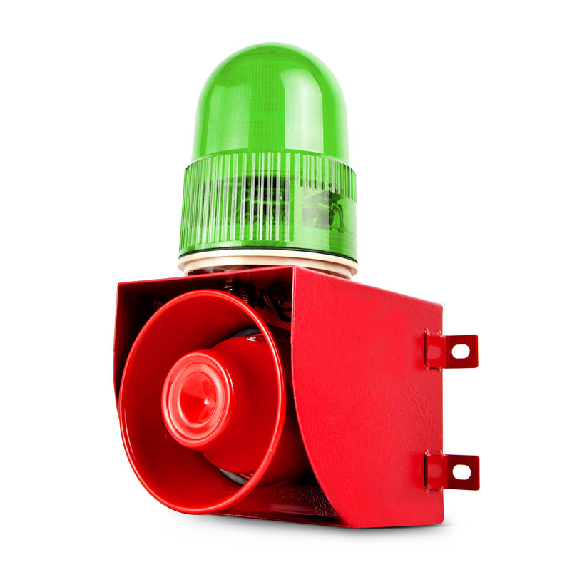 YASONG Security Strobe Light Siren Alarm, Switch Signal Triggered, Single Color & Single Tone Industrial Security System Alarm Kit for Security & PLC System Applications, 120dB Loud Horn 25W SLA-01K