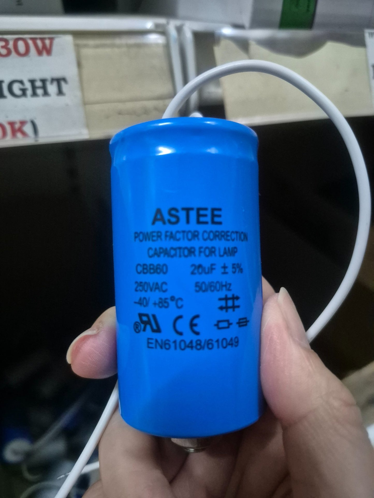 ASTEE 20uF Capacitor 250V – Reliable Motor Run Capacitor