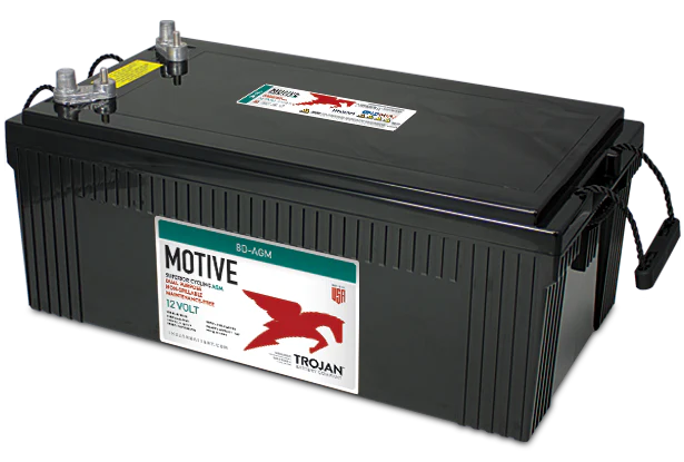 Trojan 8D-AGM12V, 230AH Dual Purpose Deep Cycle AGM Battery