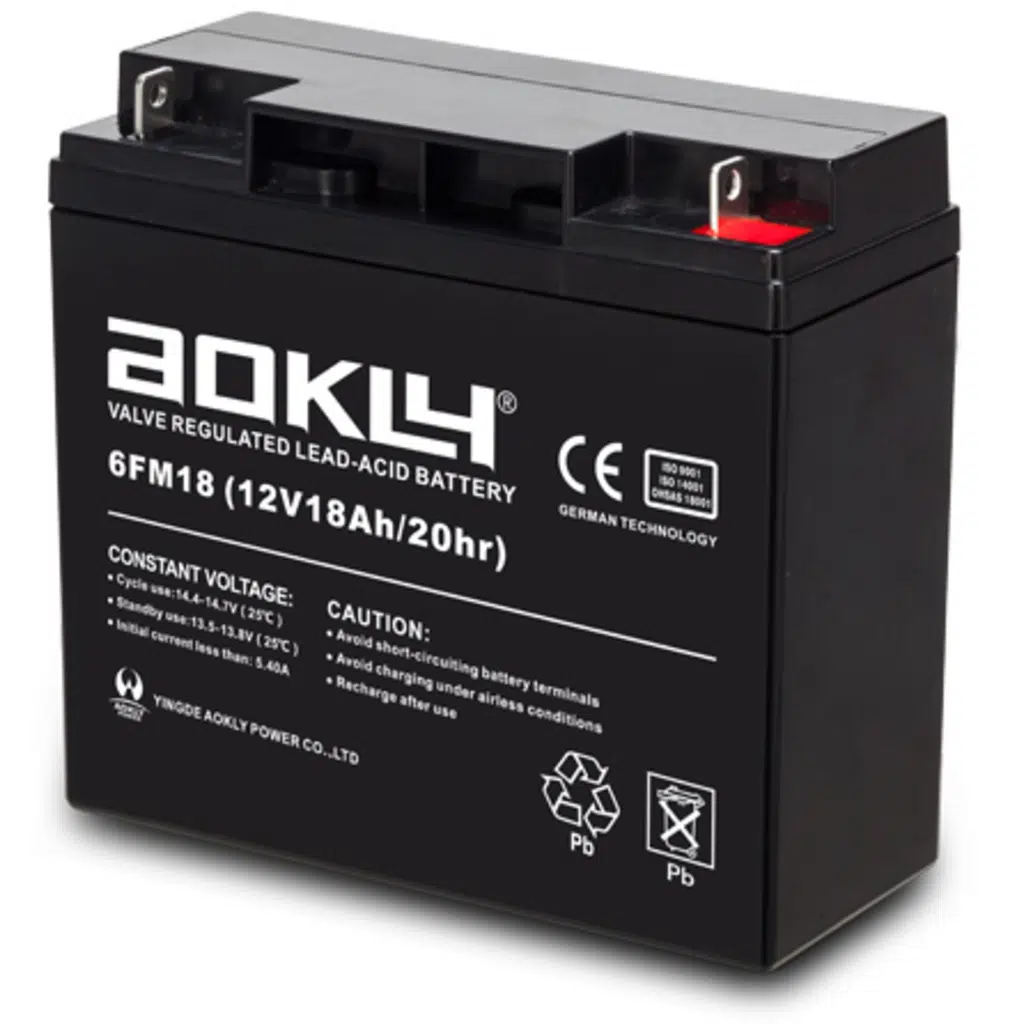 AOKLY 12V 18Ah Battery- SLA Sealed Lead Acid Battery
