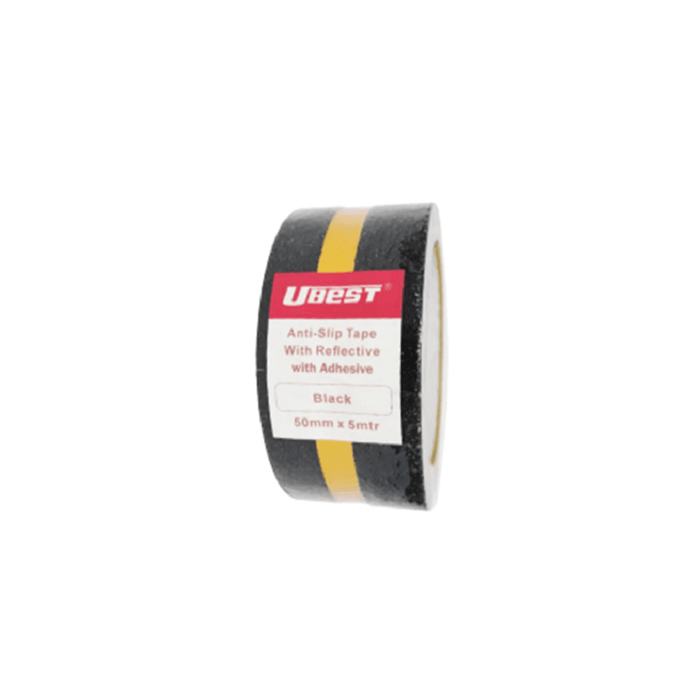 "U-BEST" Black Anti-Slip Tape With Yellow Reflective