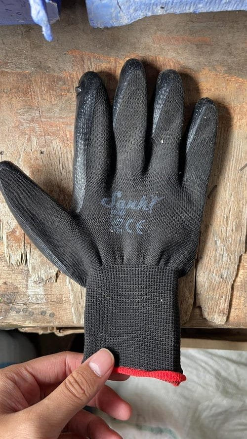 Sanki Black Rubber Glove | Model: GLOVE-RB-S10
