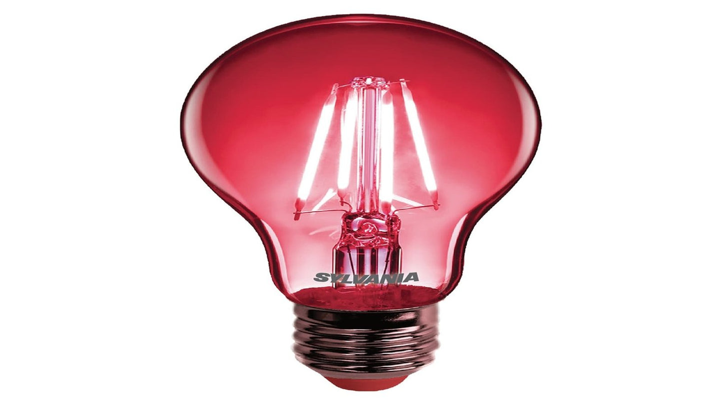 Sylvania E27 LED Bulb 4W Red Pear Shape