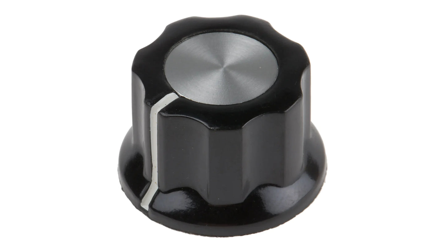 TE Connectivity Rotary Switch Knob for use with 6.35 mm Shafts