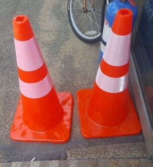 Aiko 70cm Safety (Traffic) Cone | Soft & Unbreakable | Model : CONE-7093