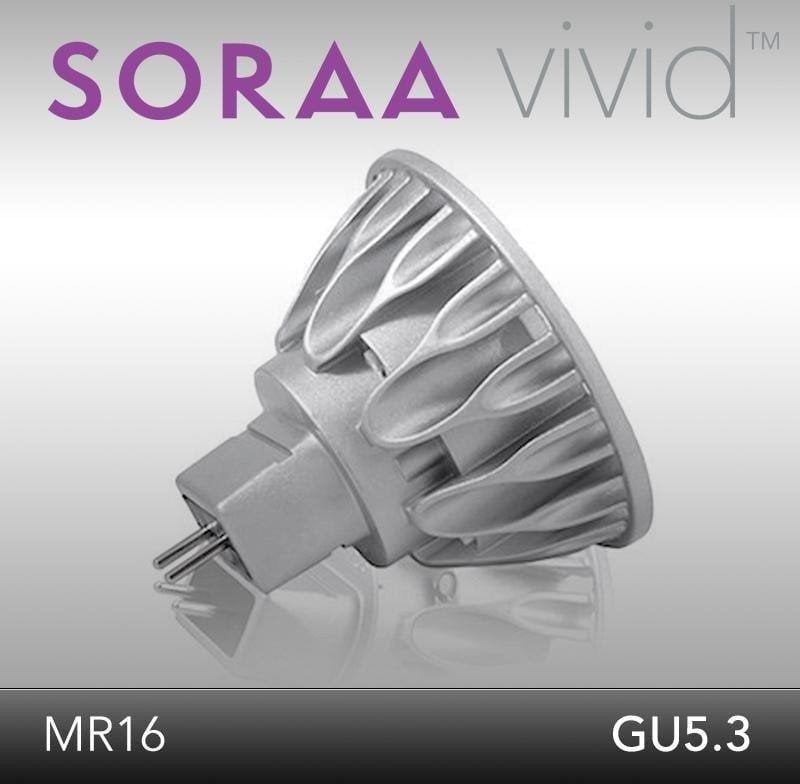 SORAA MR16 LED Lamp- Model: 7.5W 2700K 36D VIVID Gen3