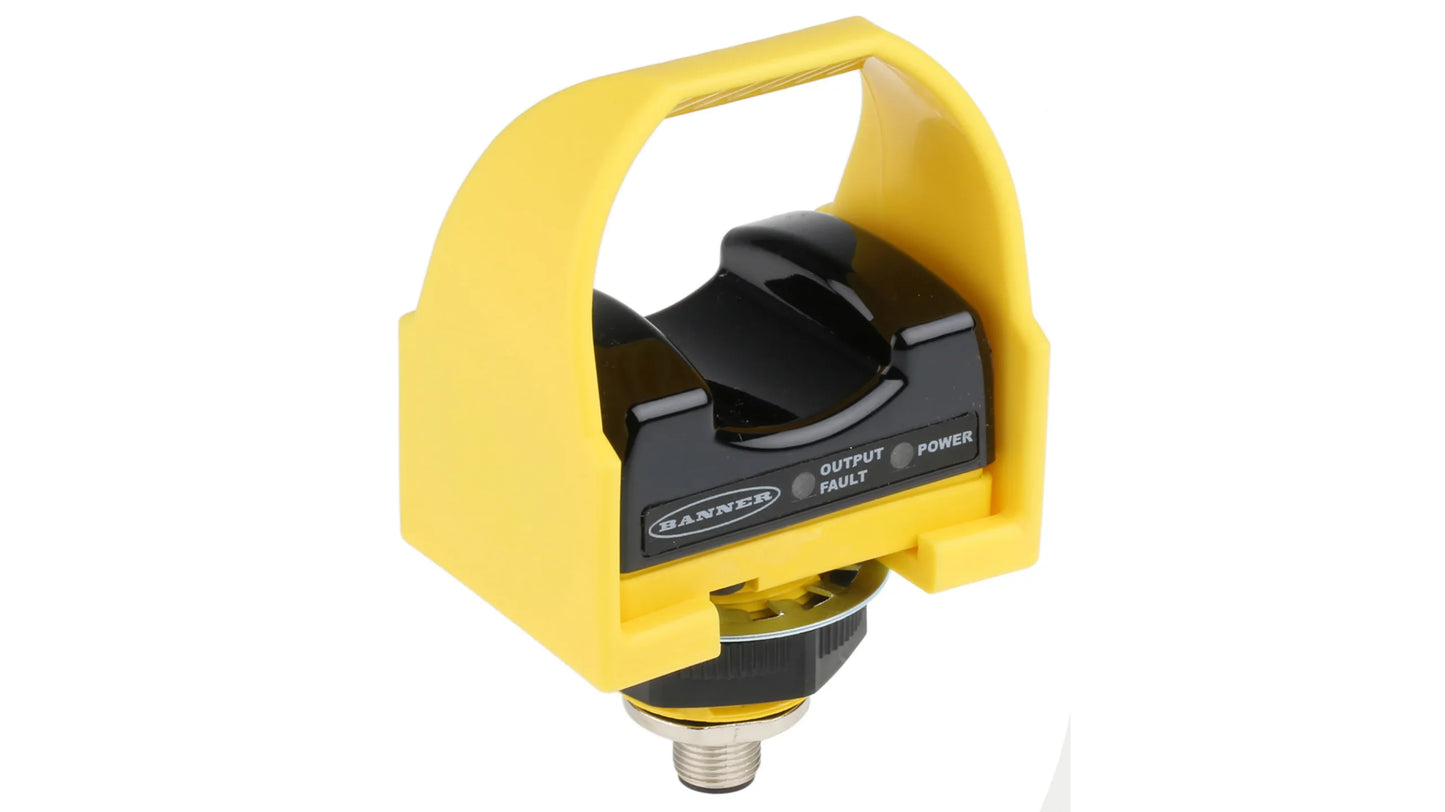 Banner 1 Button Self-Checking Optical Touch Buttons, Black, Yellow, STB Series