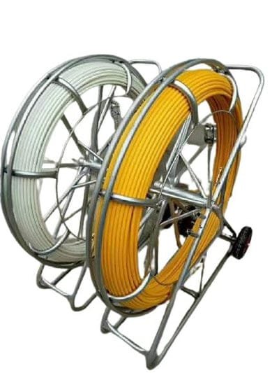 Aiko Yellow Industrial Cable Puller with wheels (12mm x 100m) | Model : CPS-12100
