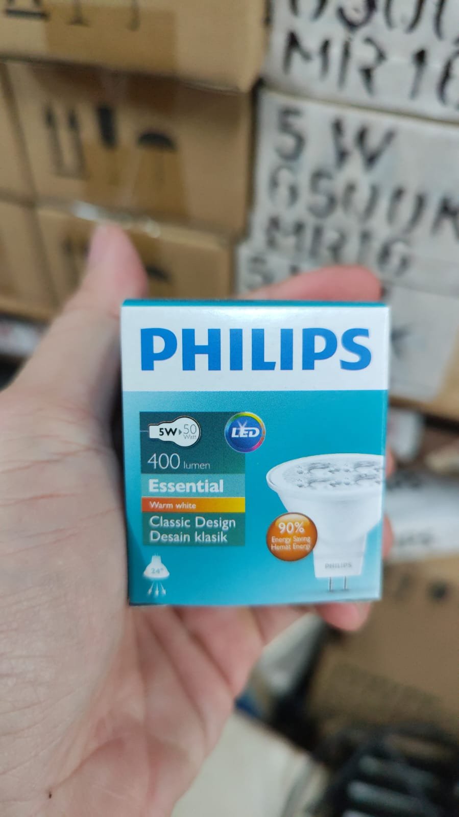 PHILIPS ESSENTIAL LED MR16 NON DIM /5W / 2700K/24D