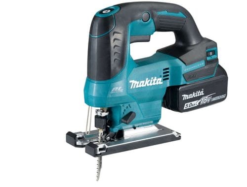 MAKITA DJV184 18V Cordless Jig Saw With (Rapid Charger (DC18RC) + 2X18V – 5.0Ah Batteries (BL1850B) + Makpac | Model: M-DJV184RTJ