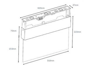 Powercraft Recessed Exit Sign Accessories Kit For EX-SB-M (NiCd 3Hrs)
