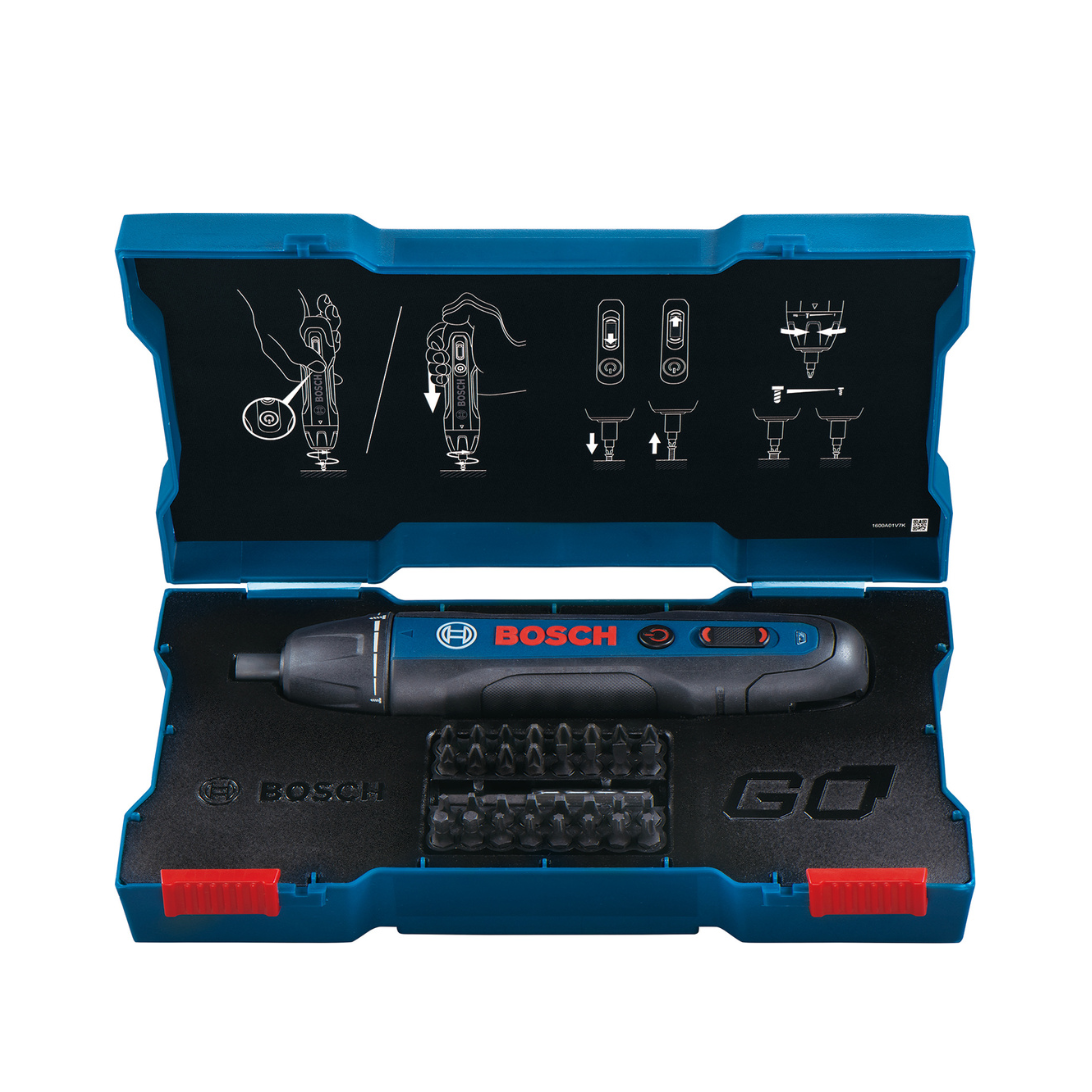 Bosch GO 2 Professional Cordless Screwdriver Kit. Comes With 33pcs Screw Bits Set and Micro USB Cable